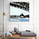 To The Cut by Beth Ann Lawson on GIANT ART - blues coastal bridge