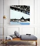 To The Cut by Beth Ann Lawson on GIANT ART - blues coastal bridge