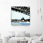 To The Cut by Beth Ann Lawson on GIANT ART - blues coastal bridge