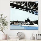 To The Cut by Beth Ann Lawson on GIANT ART - blues coastal bridge