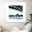 To The Cut by Beth Ann Lawson on GIANT ART - blues coastal bridge