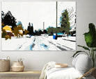 Winterhood by Beth Ann Lawson on GIANT ART - whites & creams scenic winter