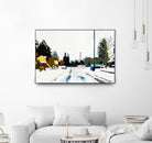 Winterhood by Beth Ann Lawson on GIANT ART - whites & creams scenic winter