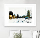 Winterhood by Beth Ann Lawson on GIANT ART - whites & creams scenic winter
