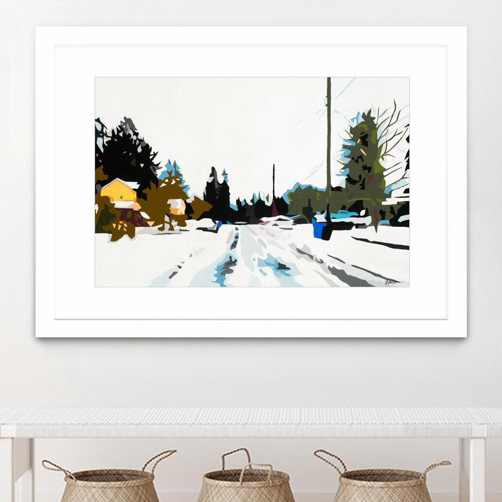 Winterhood by Beth Ann Lawson on GIANT ART - whites & creams scenic winter