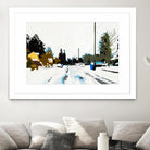 Winterhood by Beth Ann Lawson on GIANT ART - whites & creams scenic winter