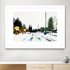 Winterhood by Beth Ann Lawson on GIANT ART - whites & creams scenic winter