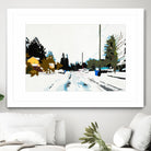 Winterhood by Beth Ann Lawson on GIANT ART - whites & creams scenic winter