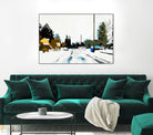 Winterhood by Beth Ann Lawson on GIANT ART - whites & creams scenic winter