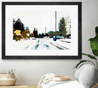 Winterhood by Beth Ann Lawson on GIANT ART - whites & creams scenic winter
