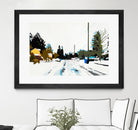 Winterhood by Beth Ann Lawson on GIANT ART - whites & creams scenic winter