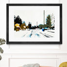 Winterhood by Beth Ann Lawson on GIANT ART - whites & creams scenic winter