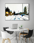 Winterhood by Beth Ann Lawson on GIANT ART - whites & creams scenic winter
