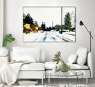 Winterhood by Beth Ann Lawson on GIANT ART - whites & creams scenic winter