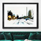 Winterhood by Beth Ann Lawson on GIANT ART - whites & creams scenic winter