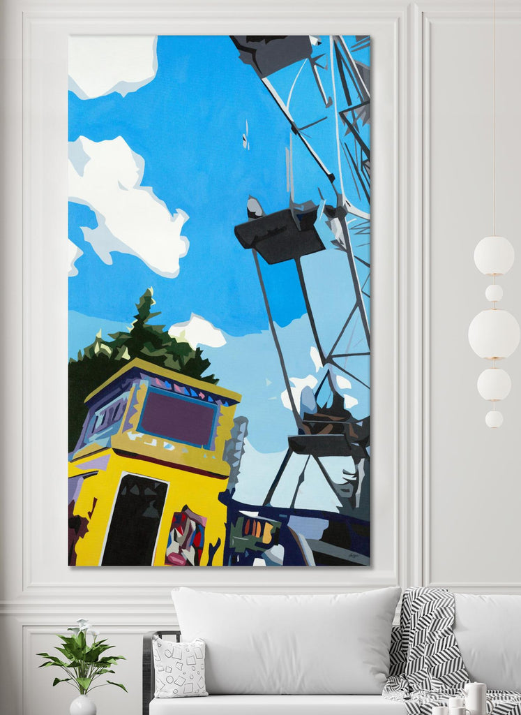 YOLO! by Beth Ann Lawson on GIANT ART - blues cityscapes ferris wheel