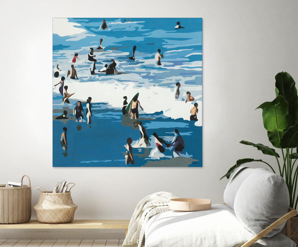 Surf's Up by Beth Ann Lawson on GIANT ART - blues coastal waves