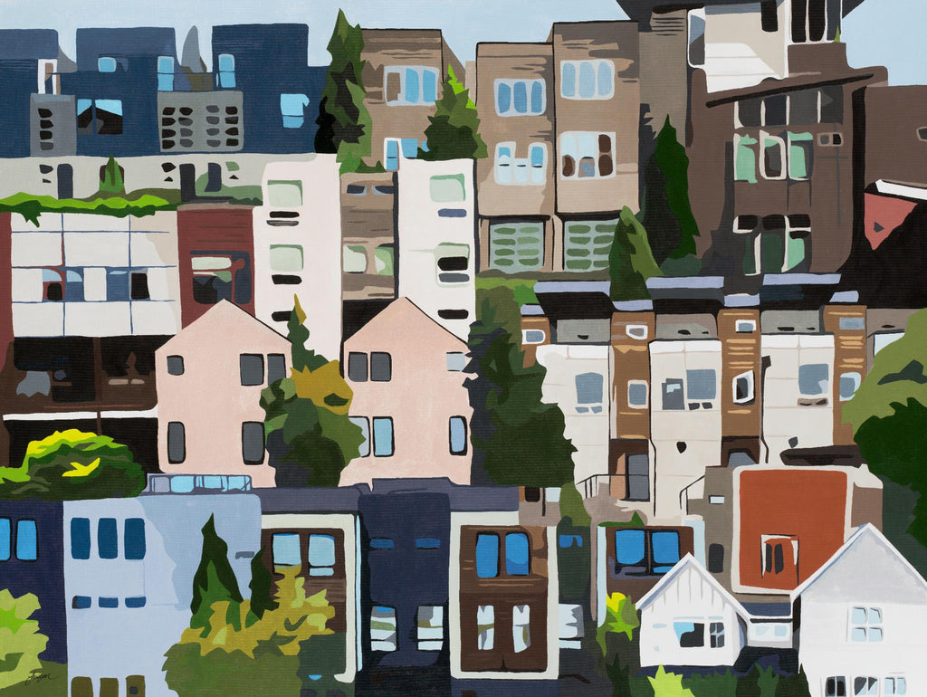 SoundHouse de Beth Ann Lawson sur GIANT ART - gris paysages urbains quartier