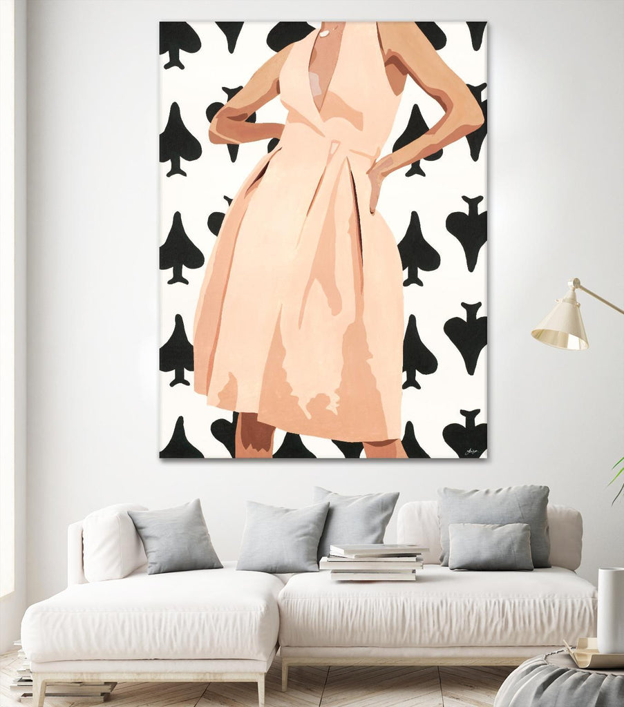 Ms. Thing In Spades by Beth Ann Lawson on GIANT ART - whites & creams figurative woman