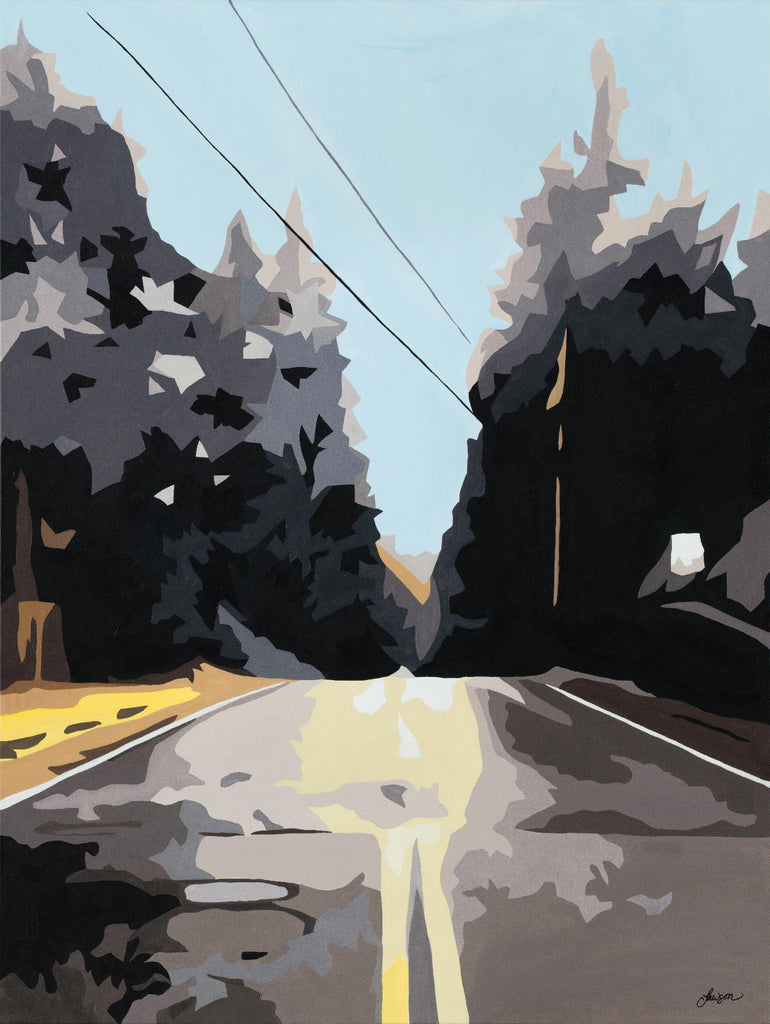 The Road Less Traveled by Beth Ann Lawson on GIANT ART - black scenic street