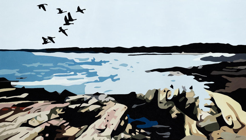 MAINE EVENT by Bethann Lawson on GIANT ART - blue coastal birds