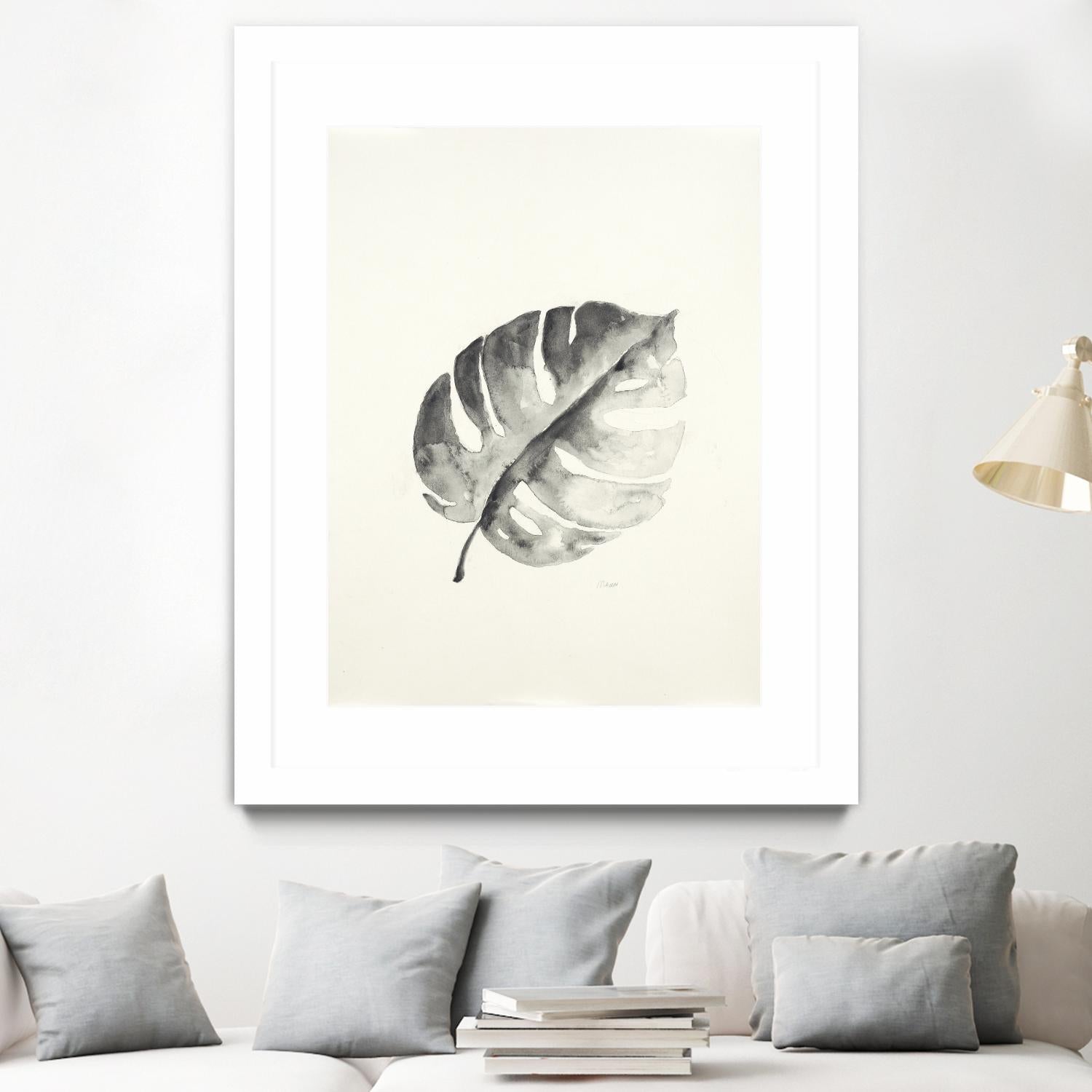 Black & White Palm I by Patti Mann on GIANT ART - grey botany