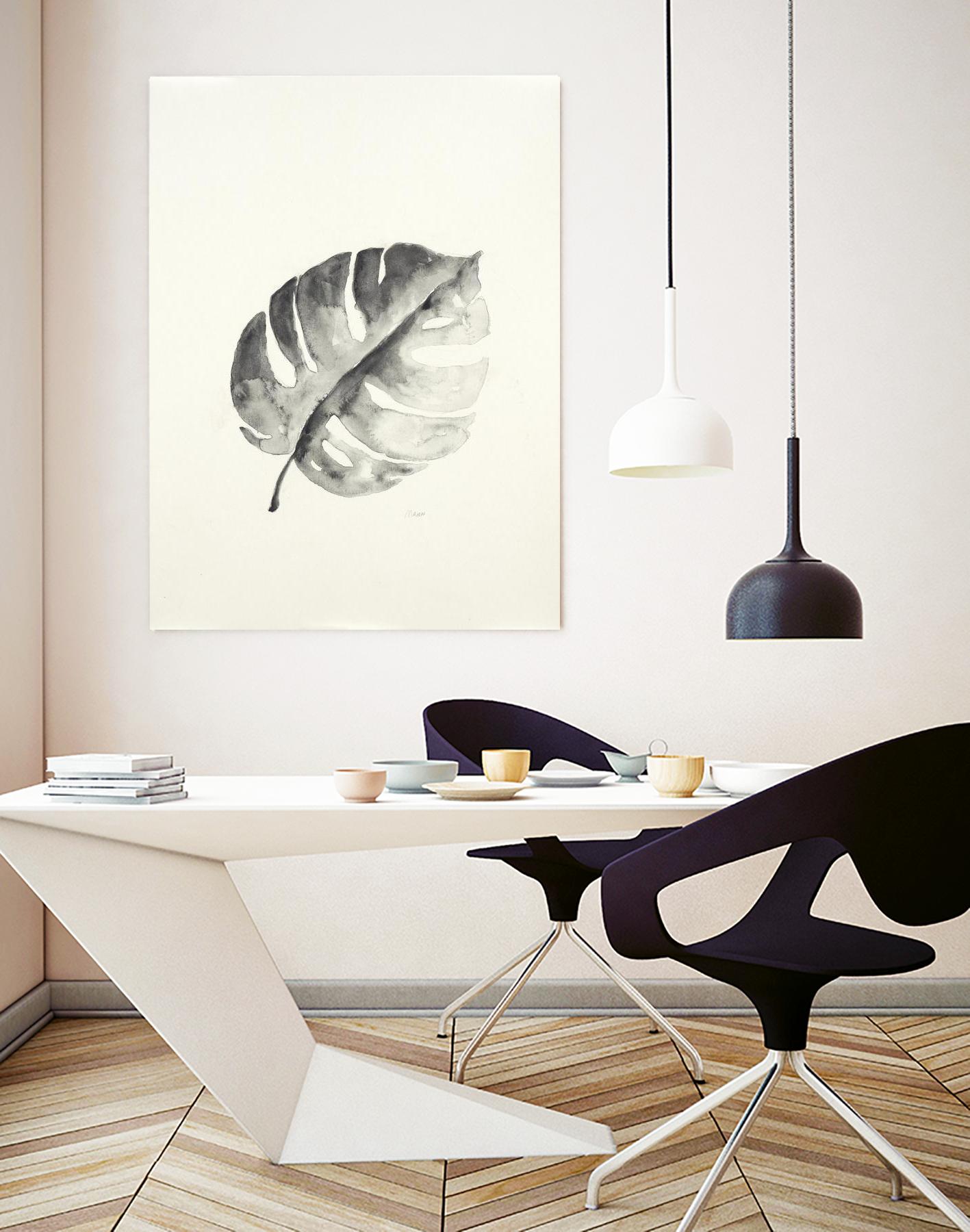 Black & White Palm I by Patti Mann on GIANT ART - grey botany