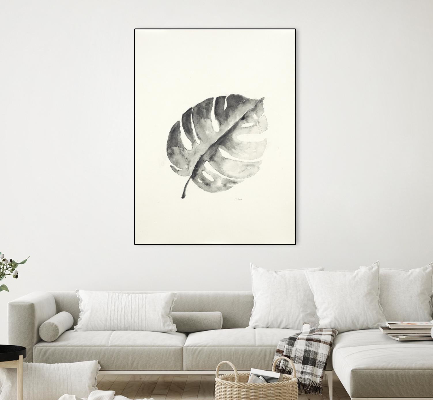 Black & White Palm I by Patti Mann on GIANT ART - grey botany