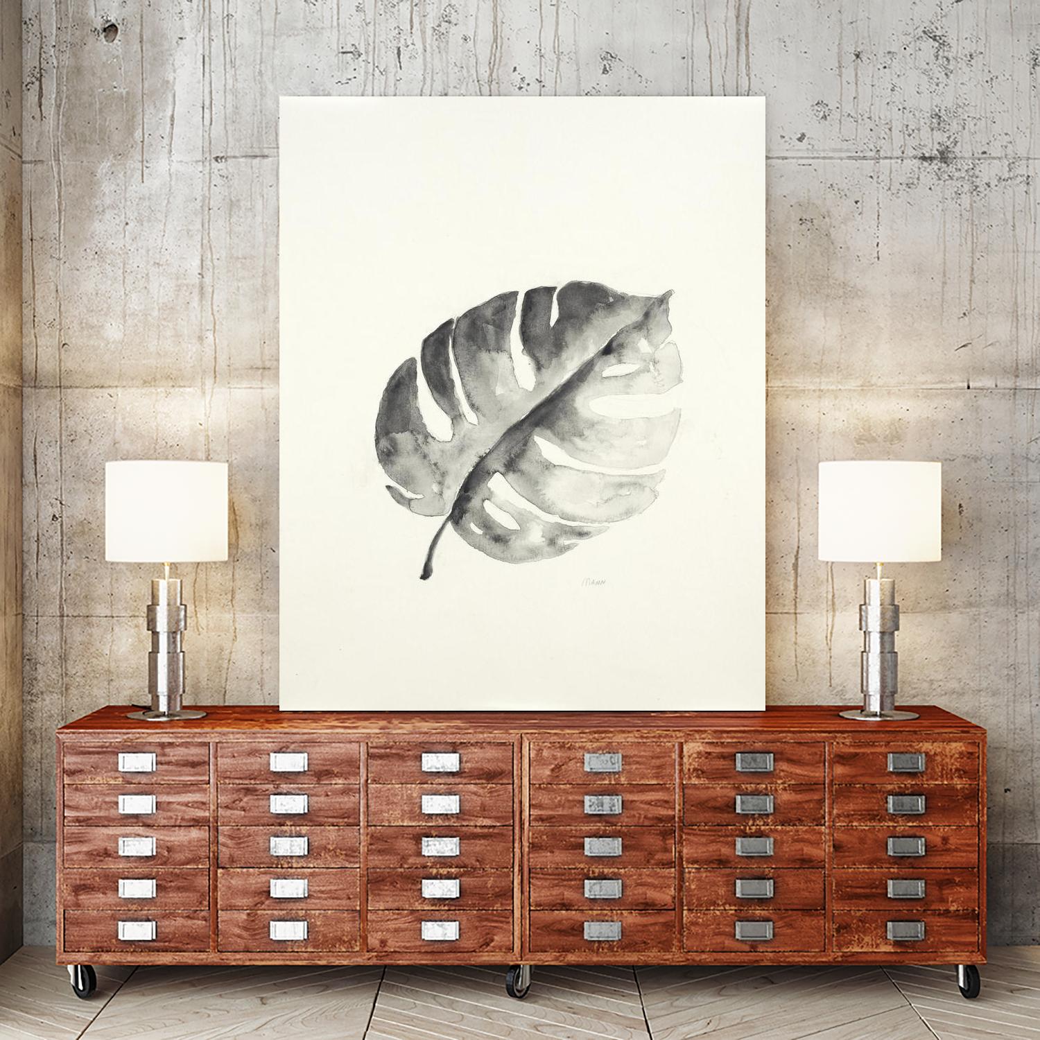 Black & White Palm I by Patti Mann on GIANT ART - grey botany