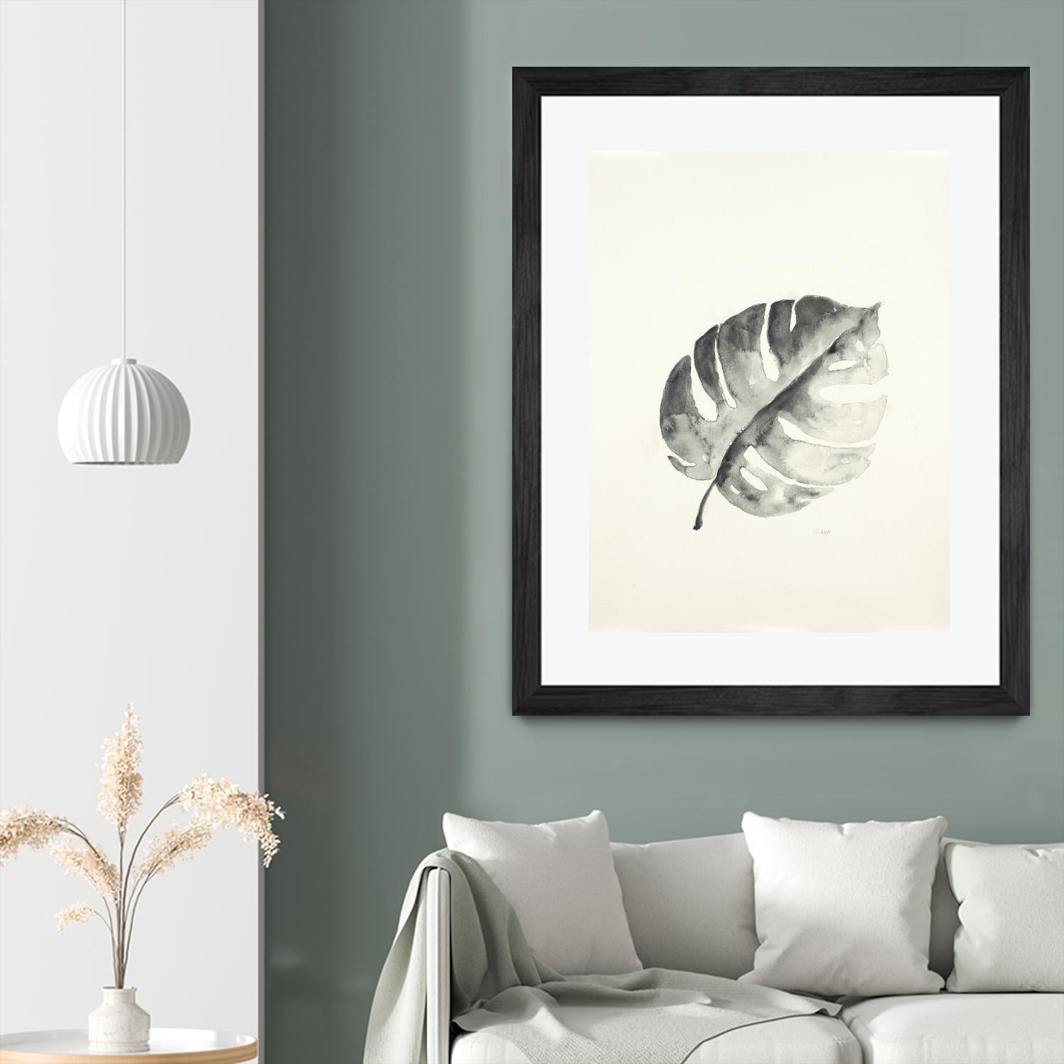 Black & White Palm I by Patti Mann on GIANT ART - grey botany