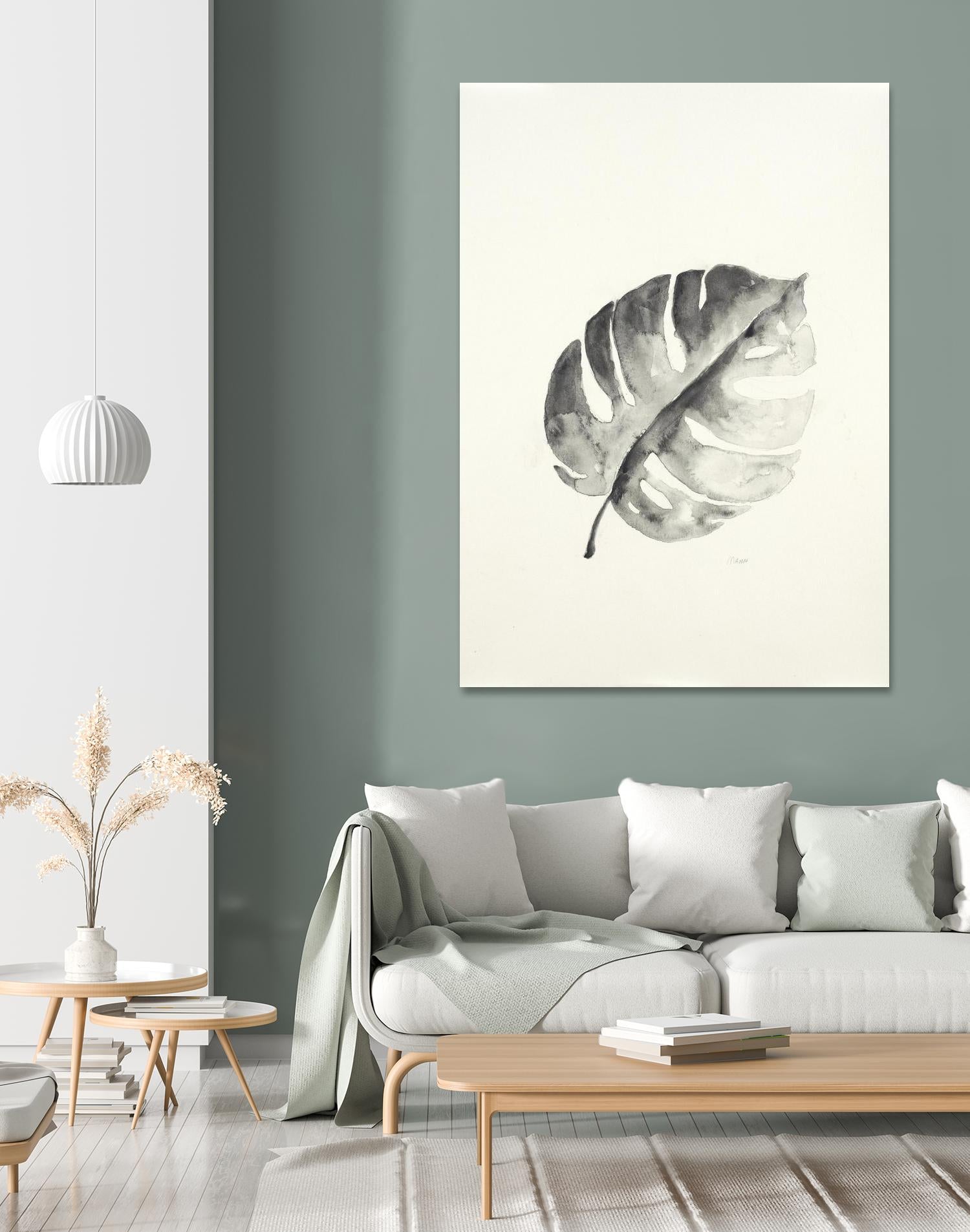 Black & White Palm I by Patti Mann on GIANT ART - grey botany