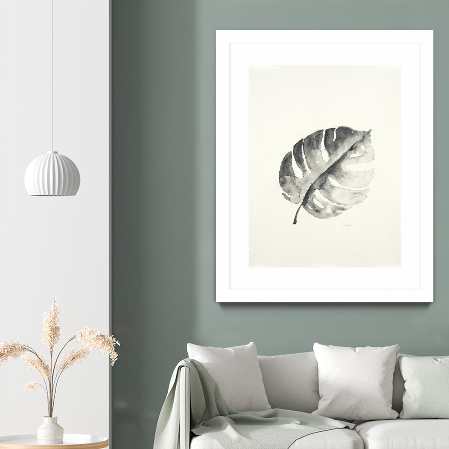 Black & White Palm I by Patti Mann on GIANT ART - grey botany