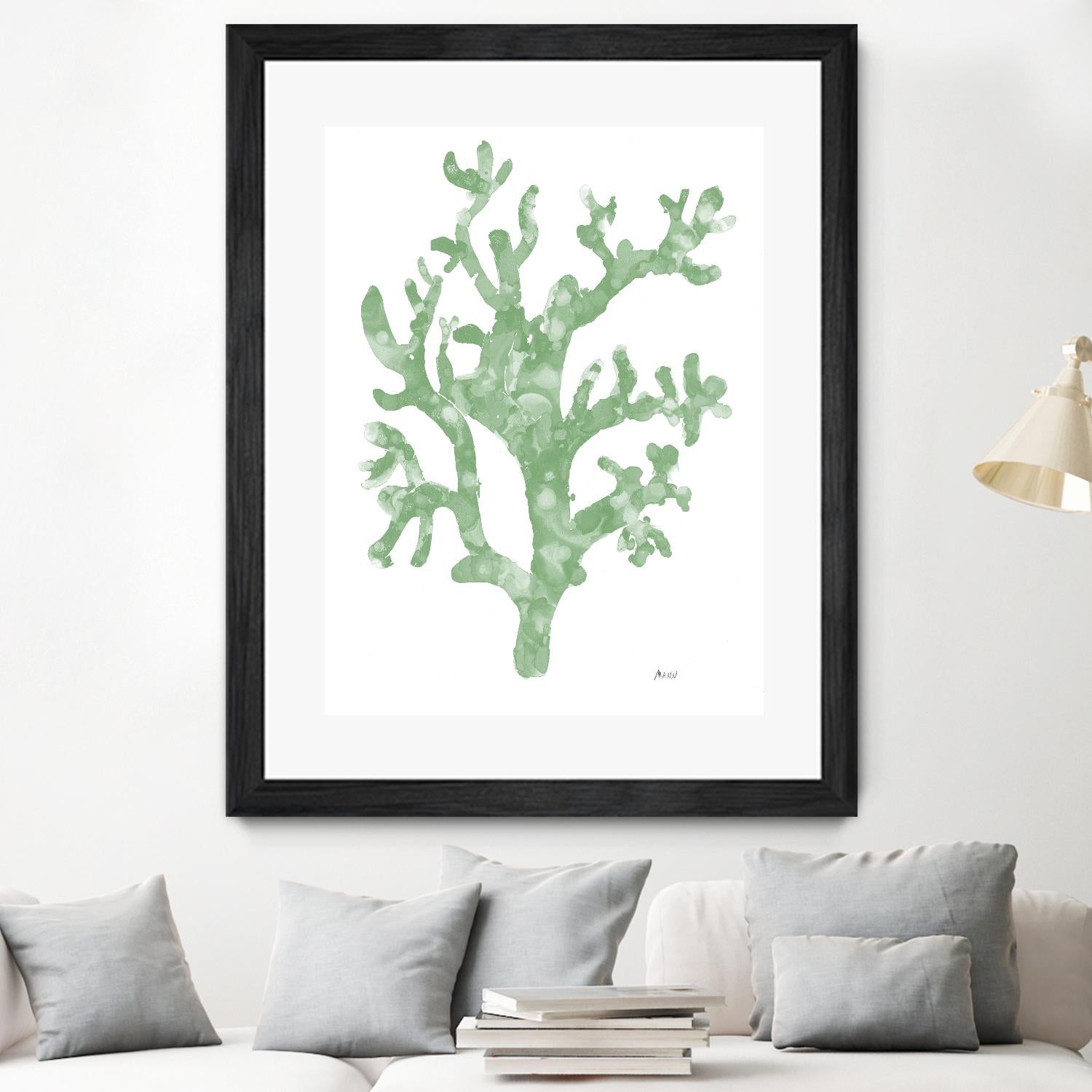 Sea Coral I V1 by Patti Mann on GIANT ART - blacks organic shapes