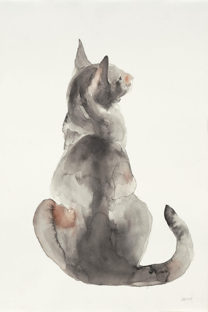 Poise I de Patti Mann sur GIANT ART - chats gris