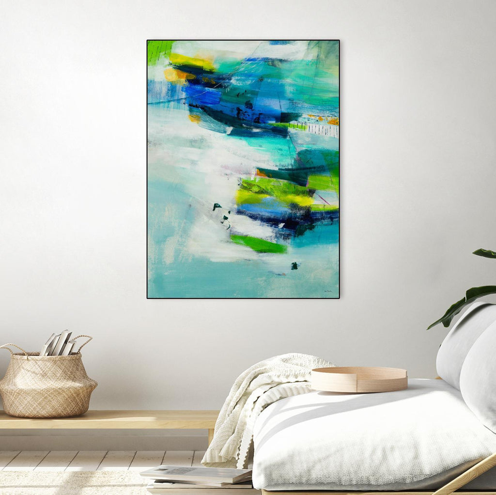 Moving Quickly by Jill Martin on GIANT ART - blues abstract blue
