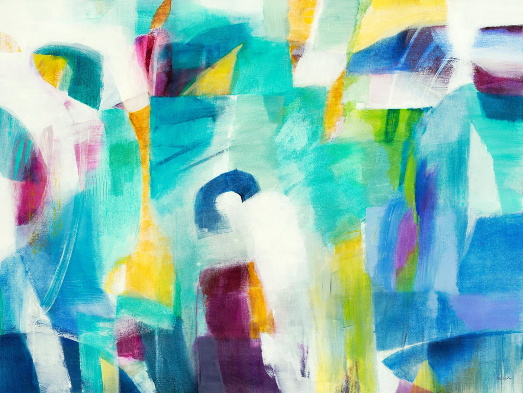 Checkmate de Jill Martin sur GIANT ART - blues abstrait bleu