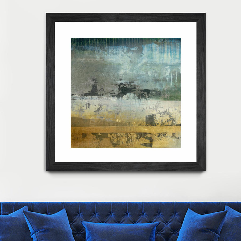 Shades Of Sunset V6 par K. Nari sur GIANT ART - paysages abstraits bleus