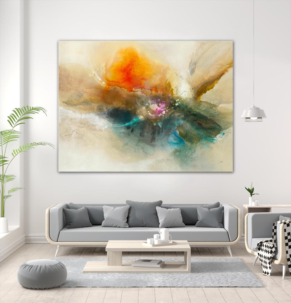 Eternal Bloom par K. Nari sur GIANT ART - oranges abstraites floral abstraites
