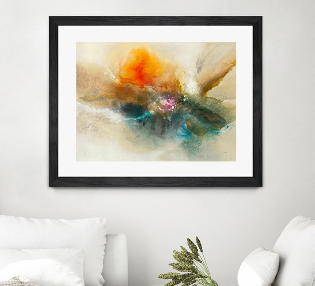 Eternal Bloom par K. Nari sur GIANT ART - oranges abstraites floral abstraites