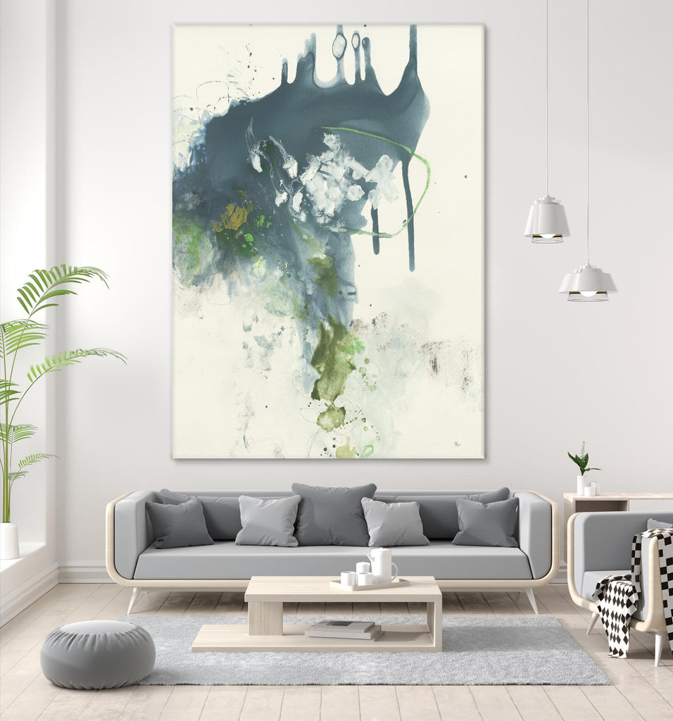 Consequence I by Lisa Ridgers on GIANT ART - grays, greens abstract