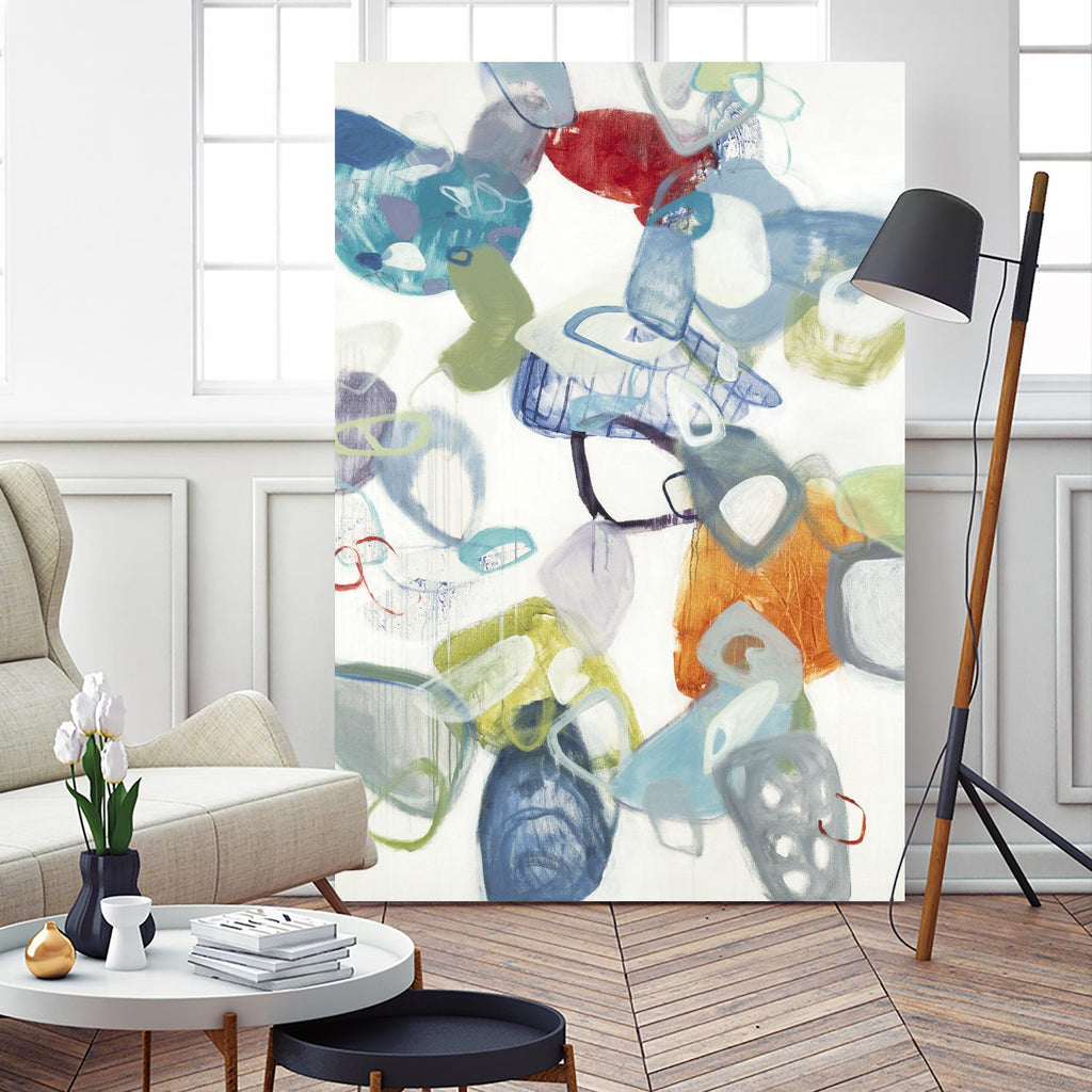 Party Time I by Lisa Ridgers on GIANT ART - blues abstract