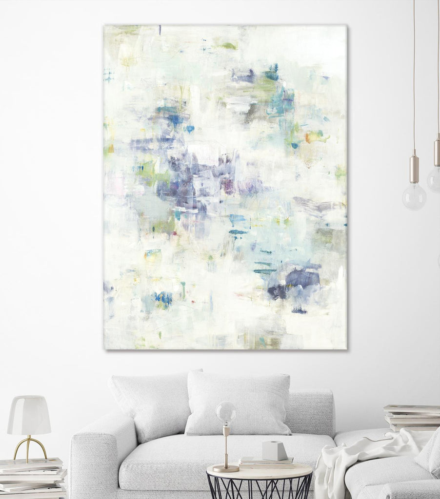 Wait Right Here II by Lisa Ridgers on GIANT ART - greens, blues abstract