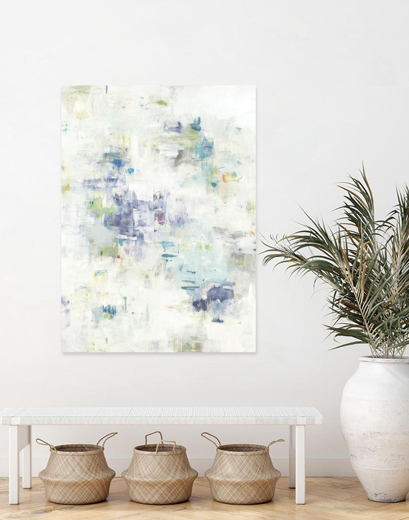 Wait Right Here II by Lisa Ridgers on GIANT ART - greens, blues abstract