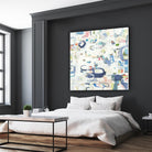 Retroactive by Lisa Ridgers on GIANT ART - whites & creams, blues abstract, geometric shapes