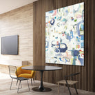 Retroactive by Lisa Ridgers on GIANT ART - whites & creams, blues abstract, geometric shapes