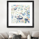 Retroactive by Lisa Ridgers on GIANT ART - whites & creams, blues abstract, geometric shapes