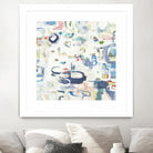 Retroactive by Lisa Ridgers on GIANT ART - whites & creams, blues abstract, geometric shapes