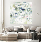 Abstract Reflections by Lisa Ridgers on GIANT ART - whites & creams, greens abstract