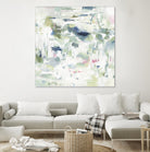 Abstract Reflections by Lisa Ridgers on GIANT ART - whites & creams, greens abstract