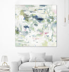 Abstract Reflections by Lisa Ridgers on GIANT ART - whites & creams, greens abstract